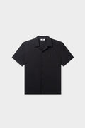 Hex-Series Relaxed Short Sleeve Overshirt Jet Black