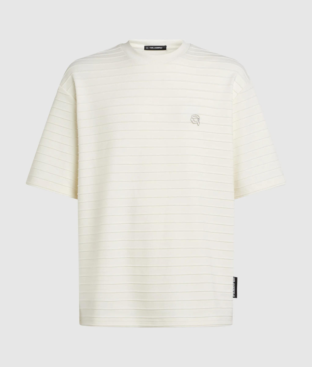 Ikon textured striped T-shirt