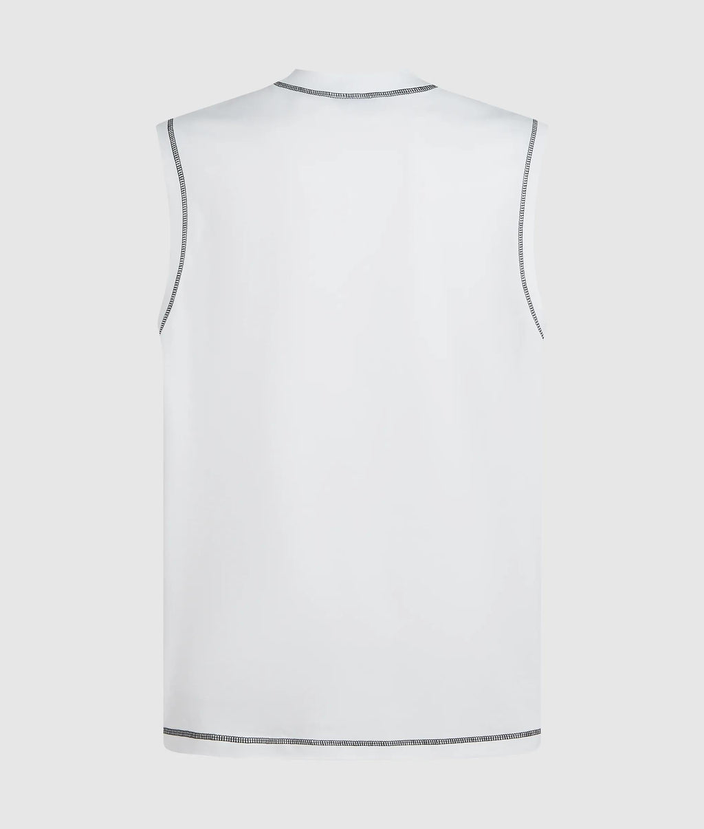 Relaxed contrast stitch tank top