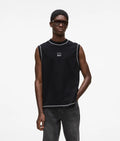 Relaxed contrast stitch tank top