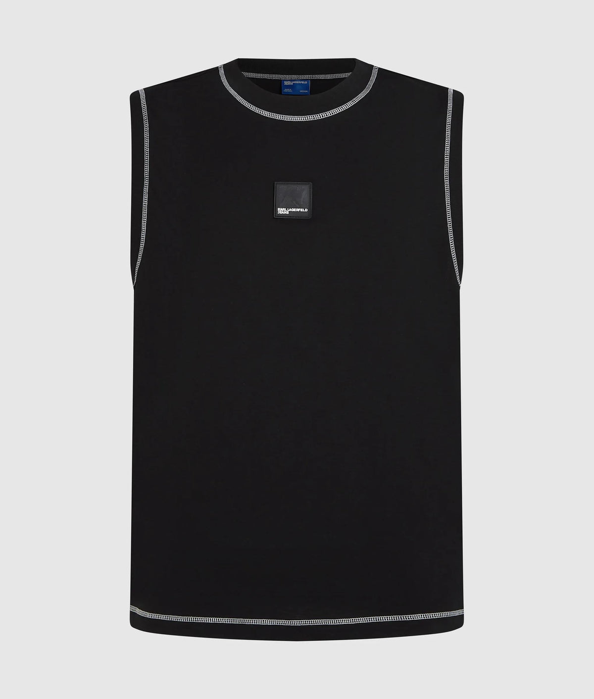 Relaxed contrast stitch tank top