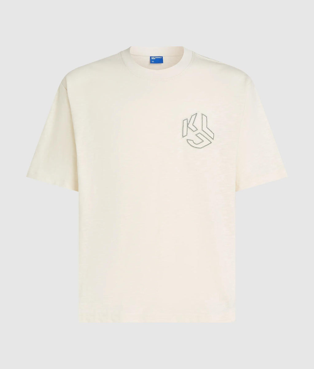 Distressed Monogram boxy T-shirt