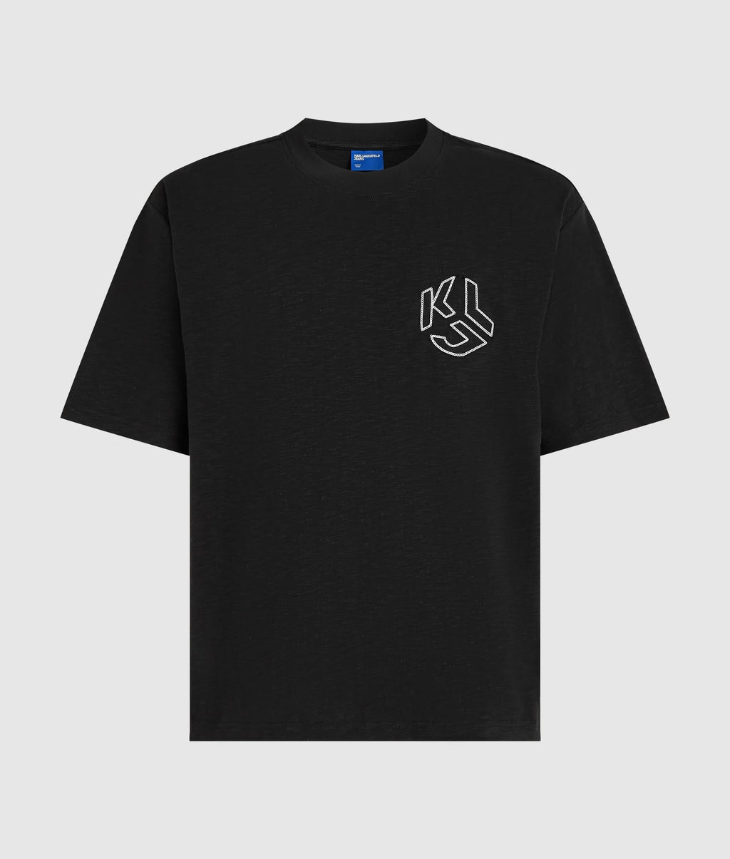 Distressed Monogram boxy T-shirt