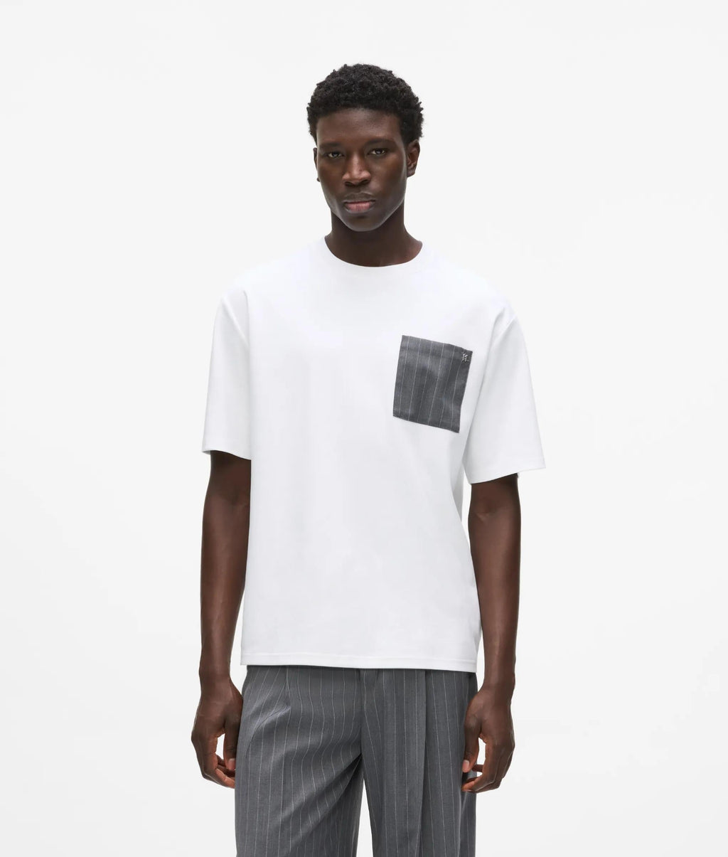 Pinstripe pocket T-shirt