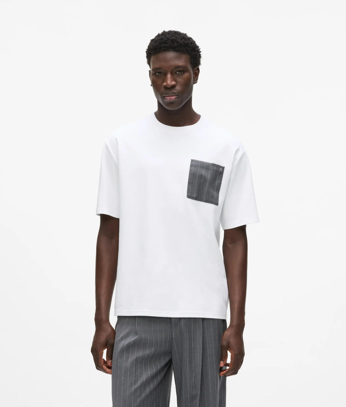 Pinstripe pocket T-shirt