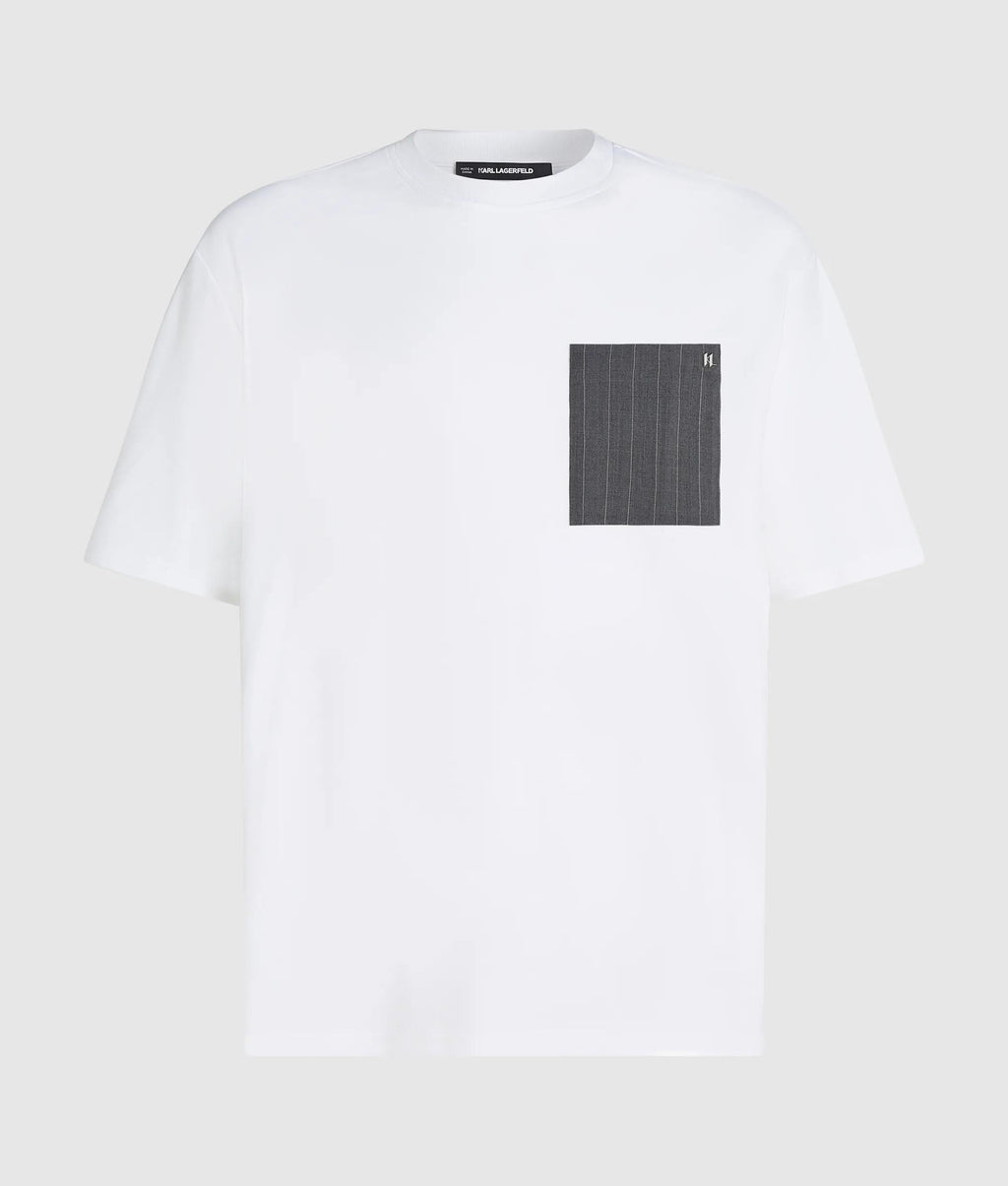 Pinstripe pocket T-shirt