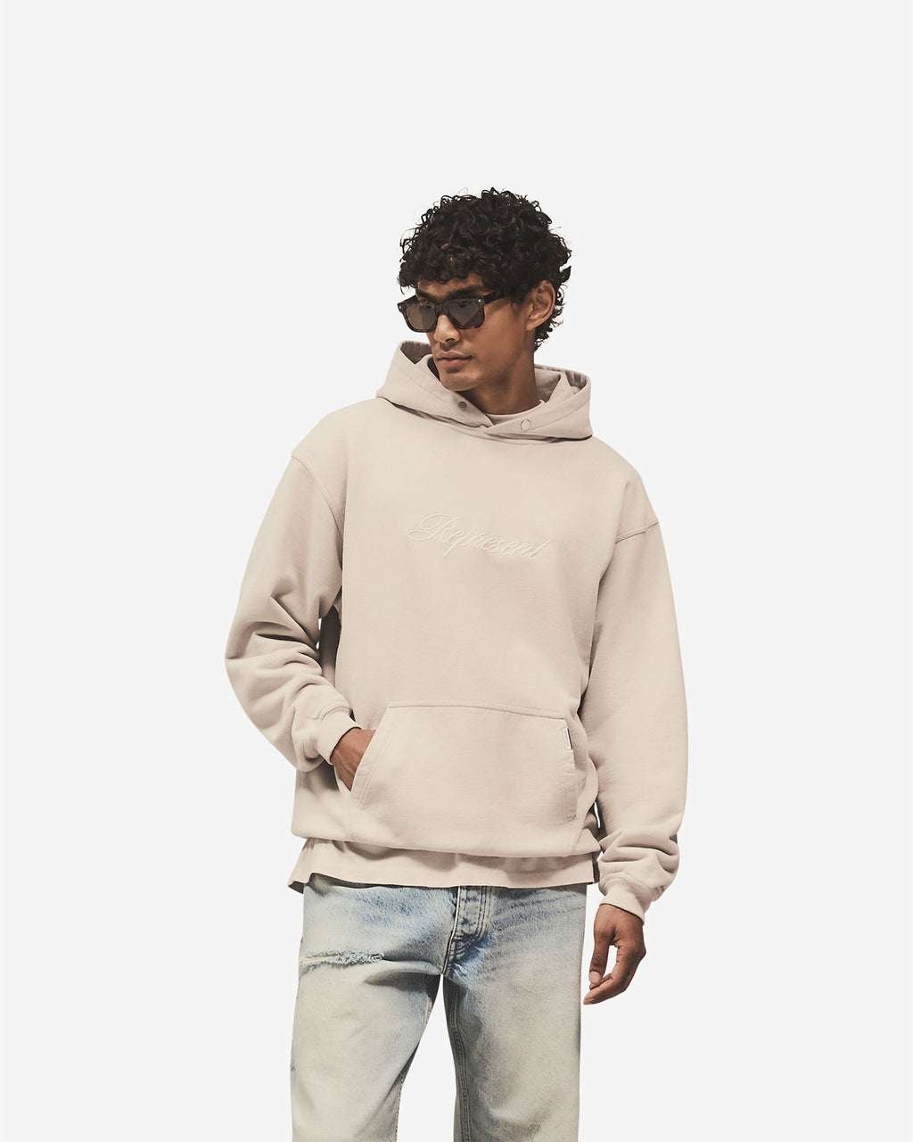 Script Logo Hoodie - Concrete