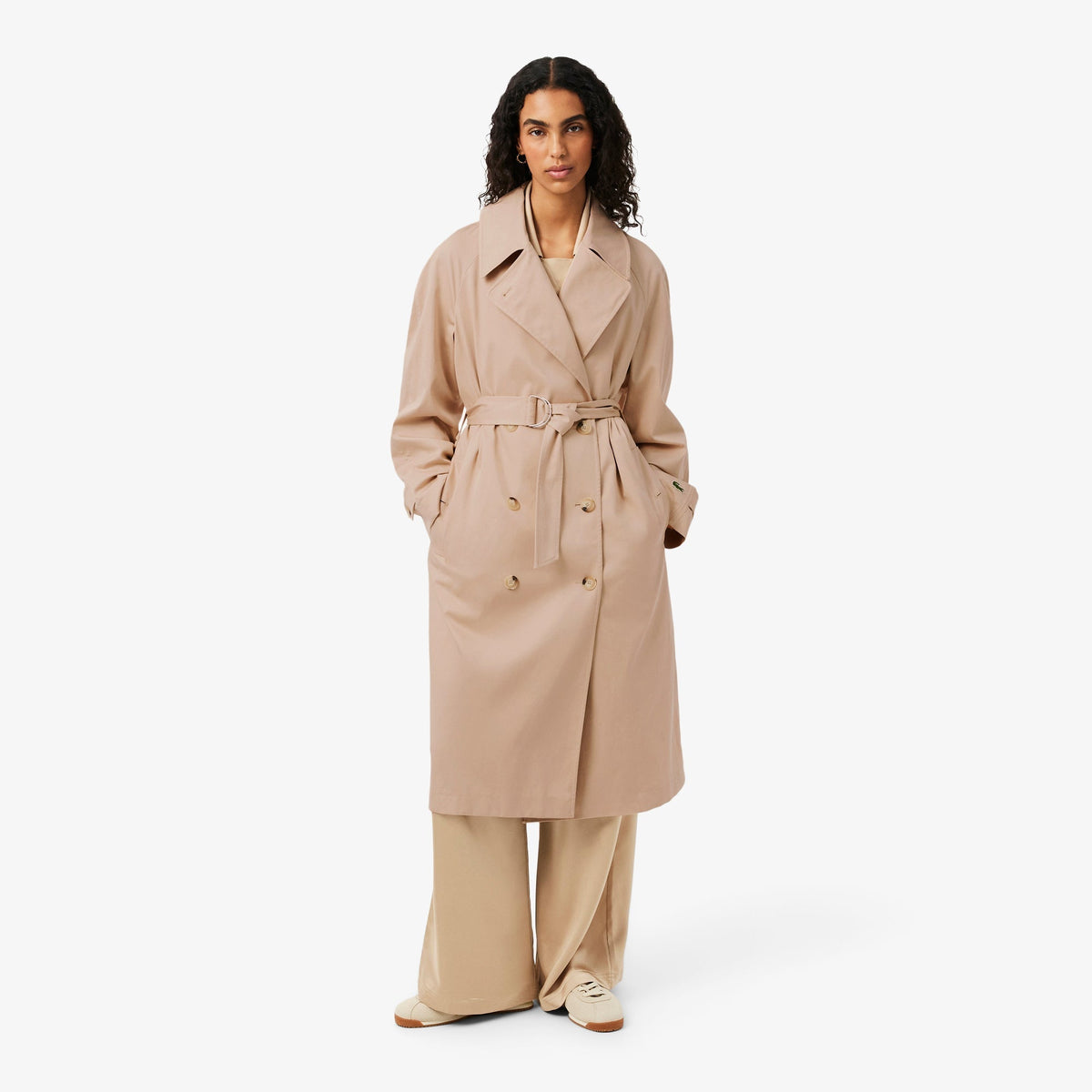 Lacoste Oversized Water-Repellent Trench Coat - view 2