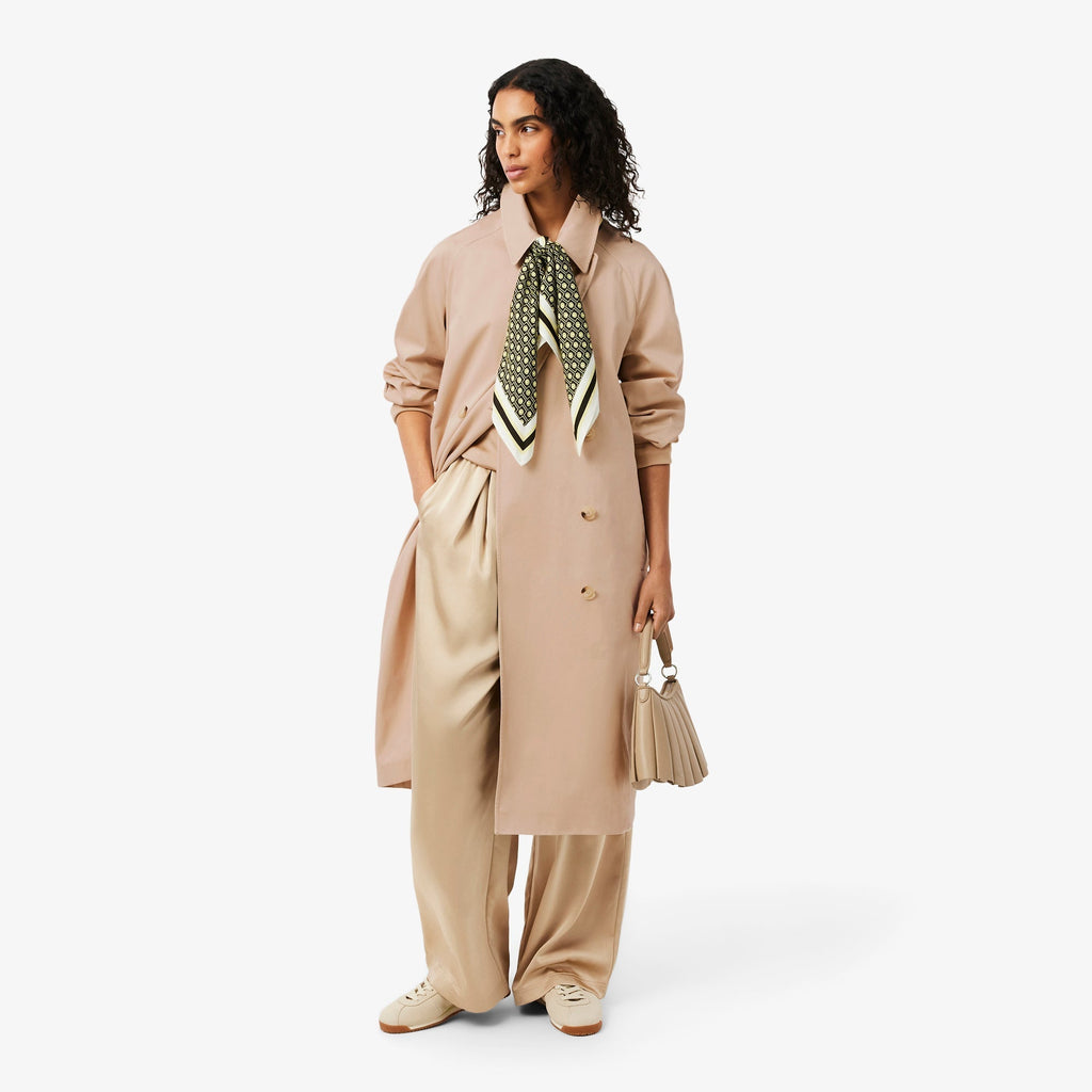 Lacoste Oversized Water-Repellent Trench Coat