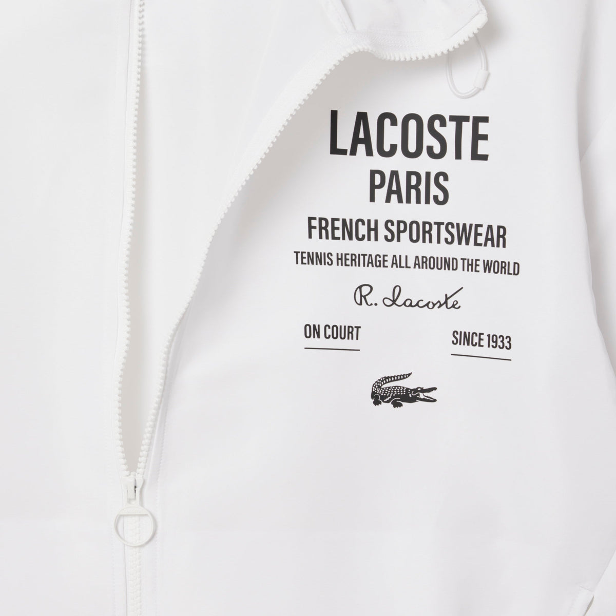 Lacoste Cropped Zip-Up Hooded Jacket - view 2