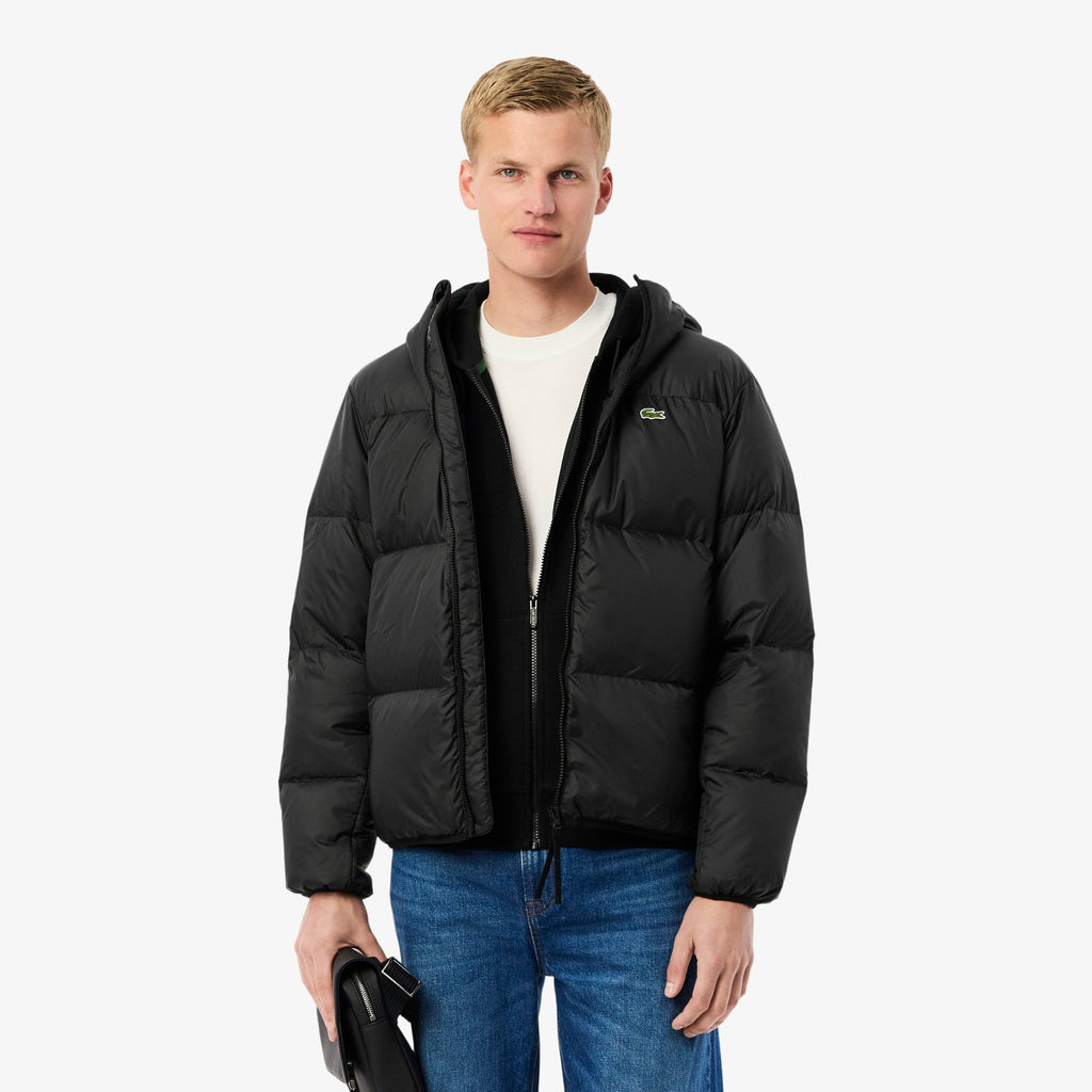 Lacoste Short Water-Repellent Hooded Puffed Jacket