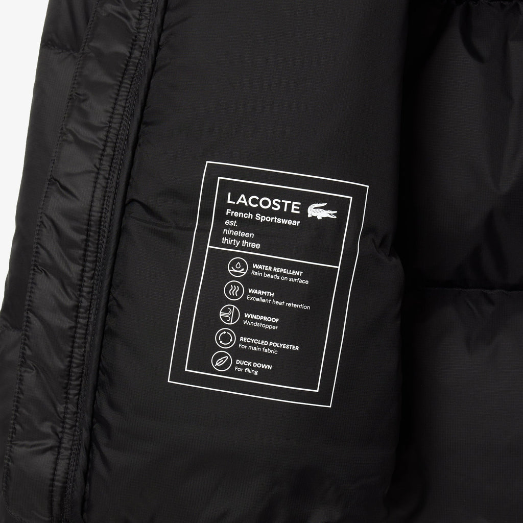 Lacoste Short Water-Repellent Hooded Puffed Jacket - view 6