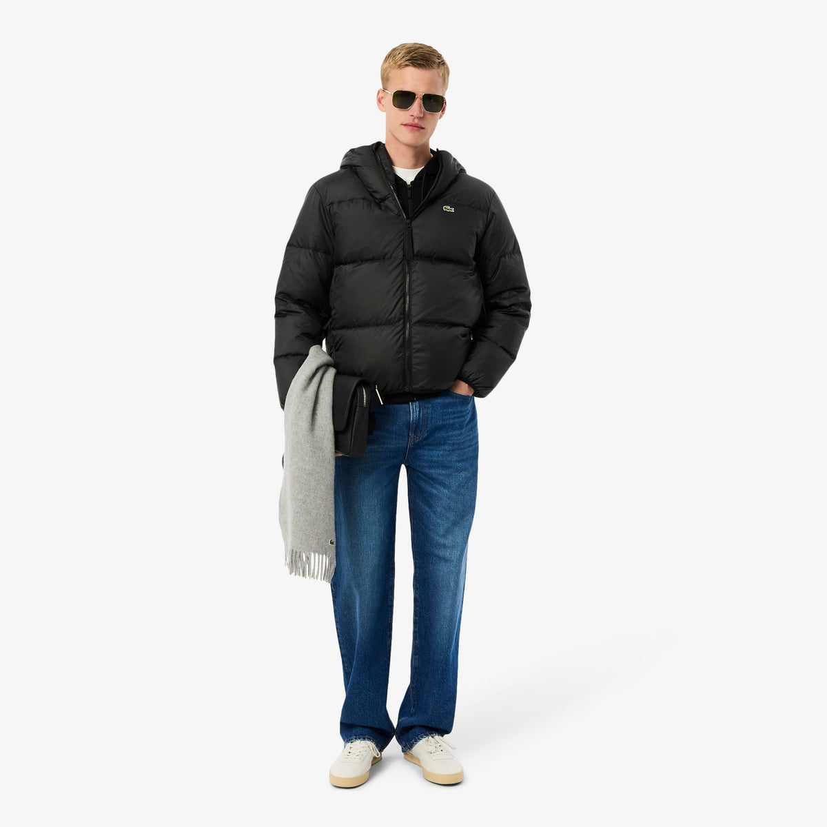 Lacoste Short Water-Repellent Hooded Puffed Jacket - view 2