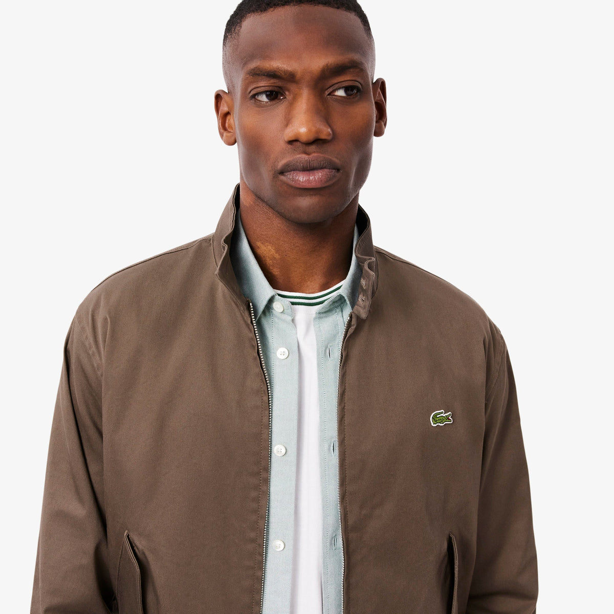 Lacoste Water-Repellent Twill Harrington Jacket - view 2
