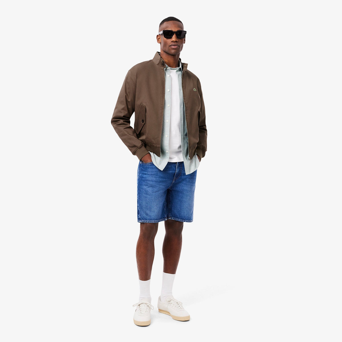 Lacoste Water-Repellent Twill Harrington Jacket - view 4