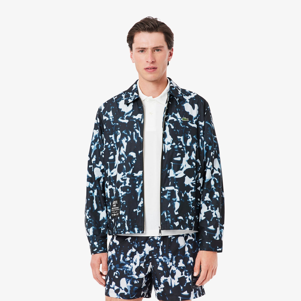 Lacoste Print Motif Water-Repellent Windbreaker