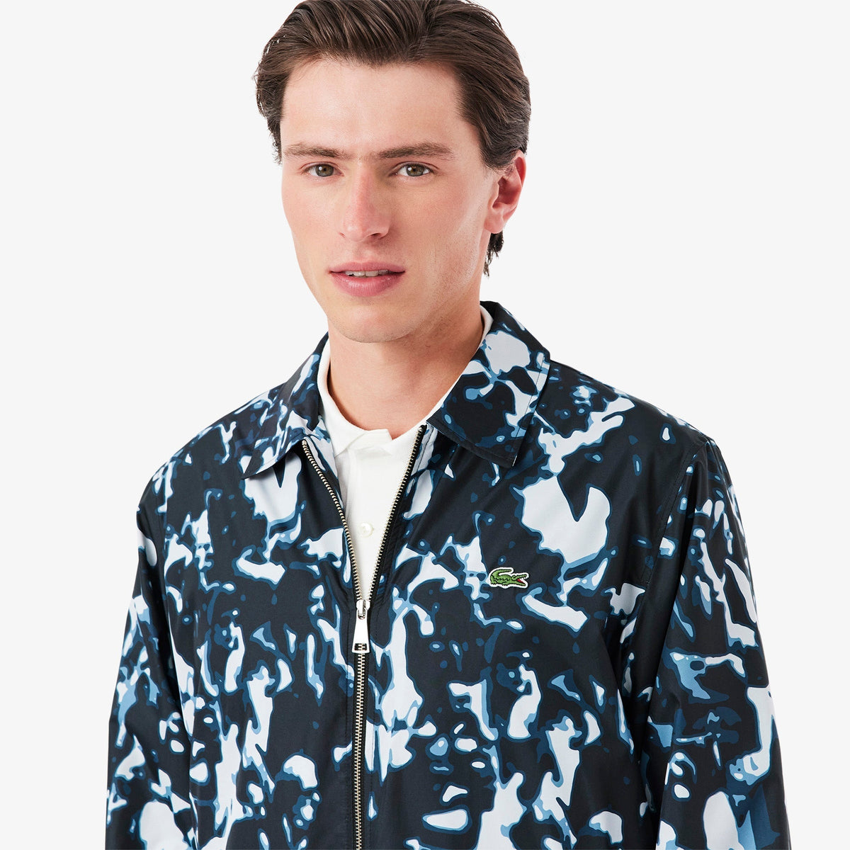 Lacoste Print Motif Water-Repellent Windbreaker - view 3