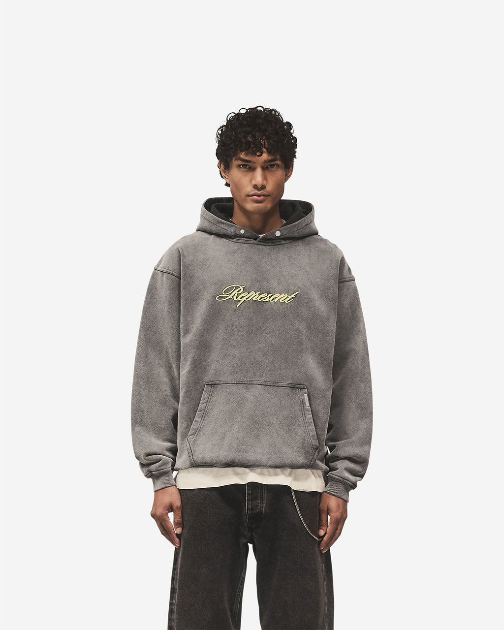 Script Logo Hoodie - Vintage Grey