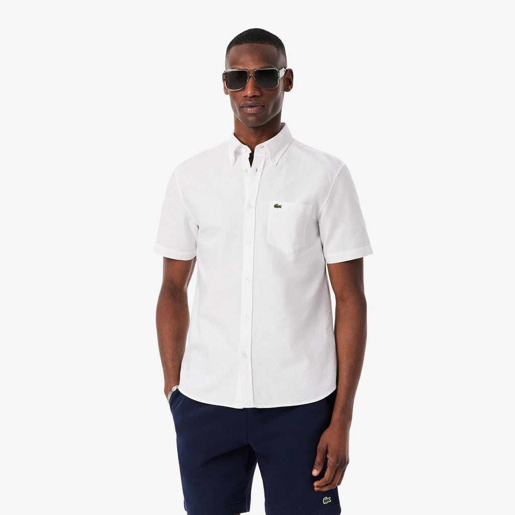 Lacoste Regular Fit Short Sleeved Oxford Shirt