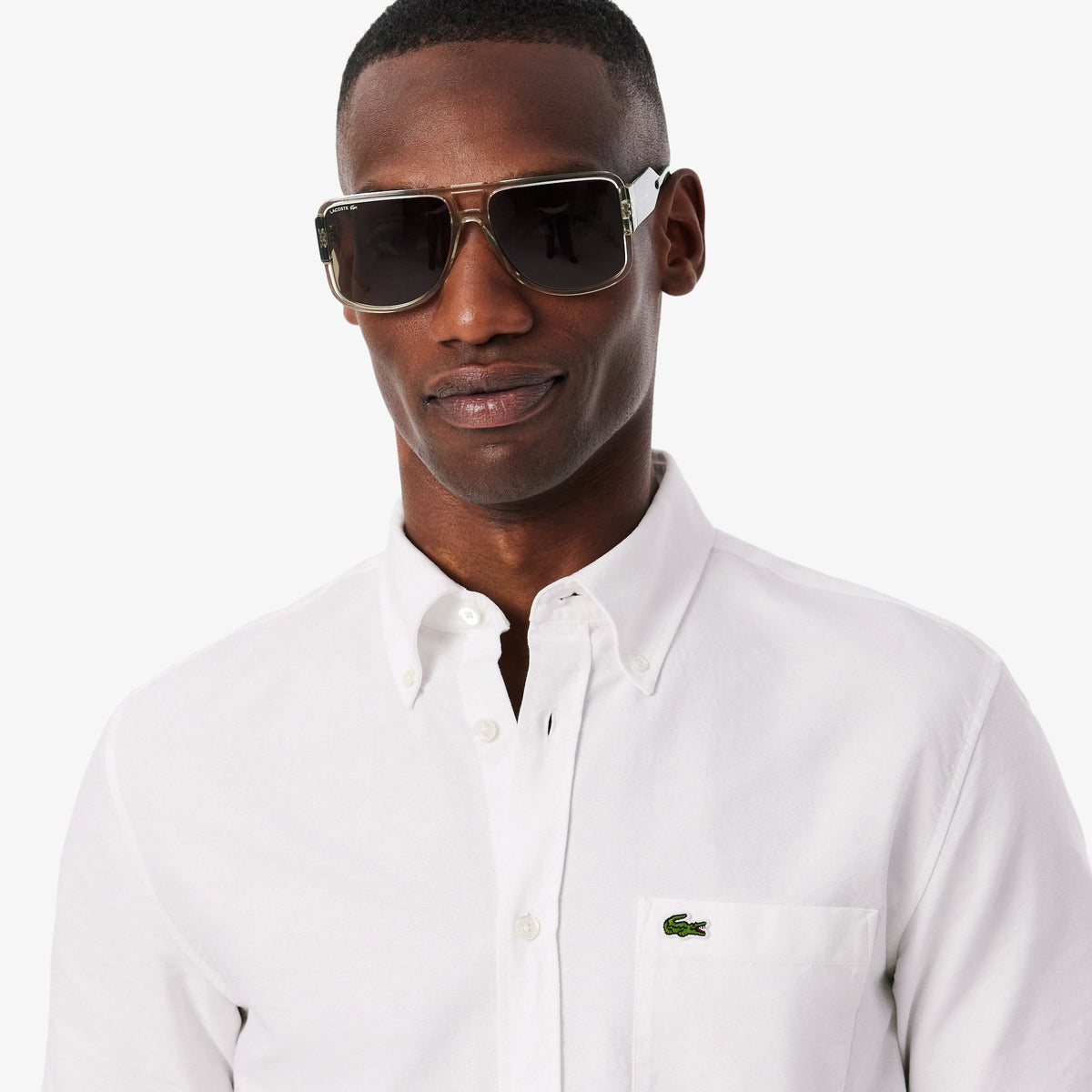 Lacoste Regular Fit Short Sleeved Oxford Shirt - view 3