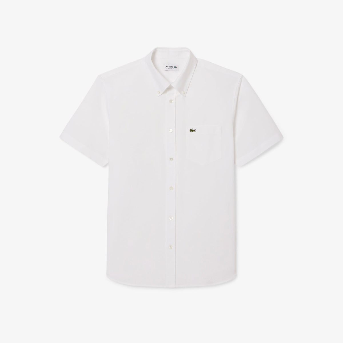 Lacoste Regular Fit Short Sleeved Oxford Shirt - view 5