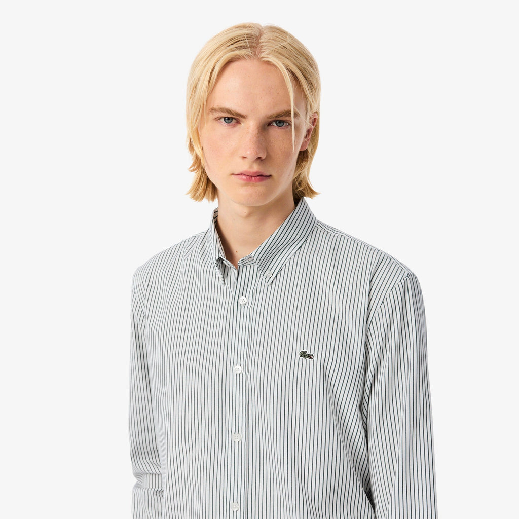 Lacoste Regular Fit Striped Pinpoint Shirt - view 3
