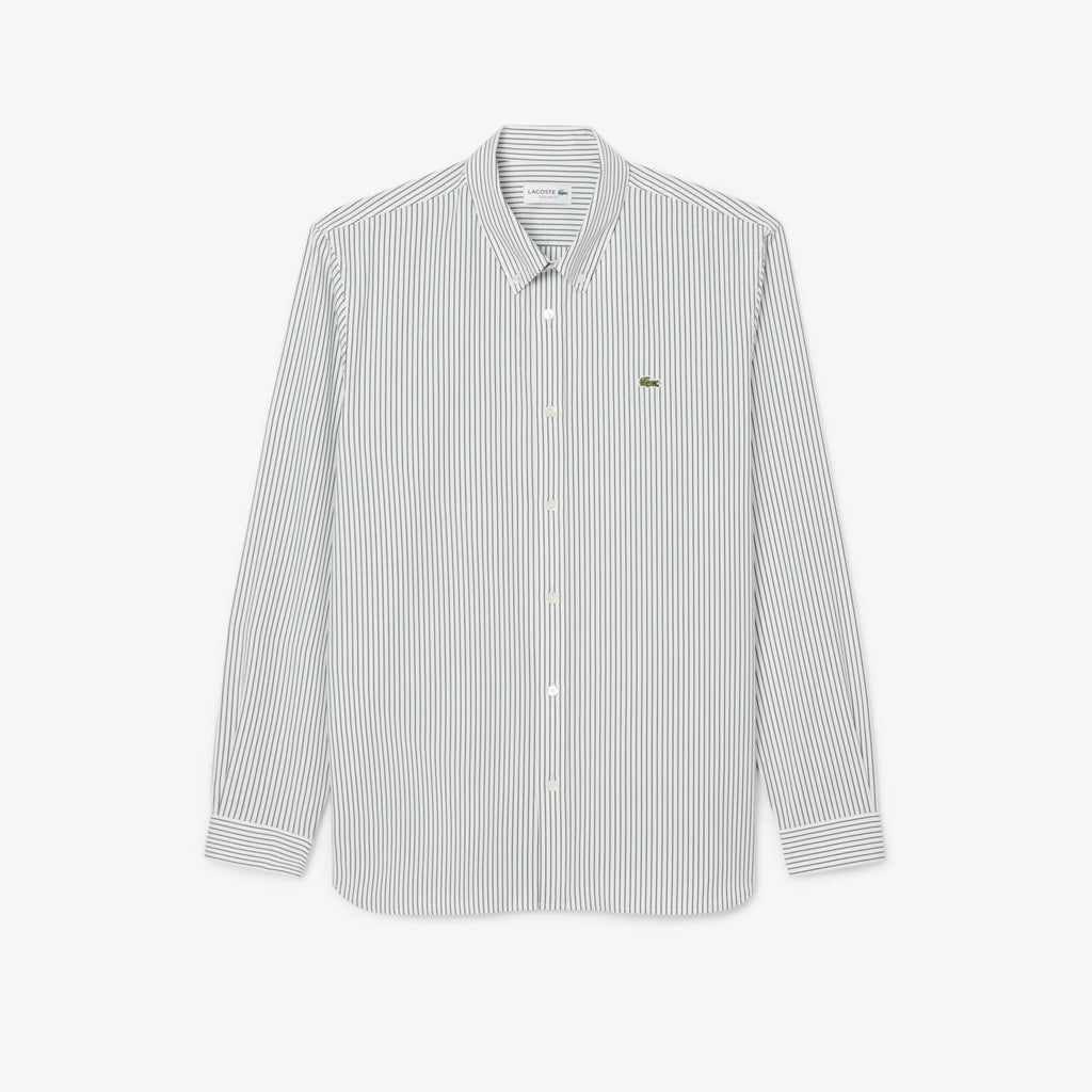 Lacoste Regular Fit Striped Pinpoint Shirt - view 5