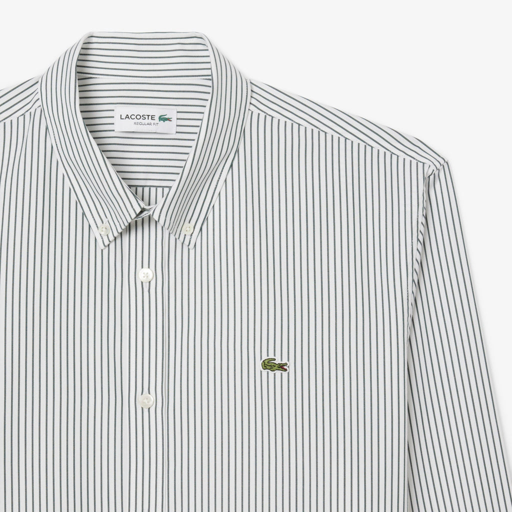 Lacoste Regular Fit Striped Pinpoint Shirt - view 6