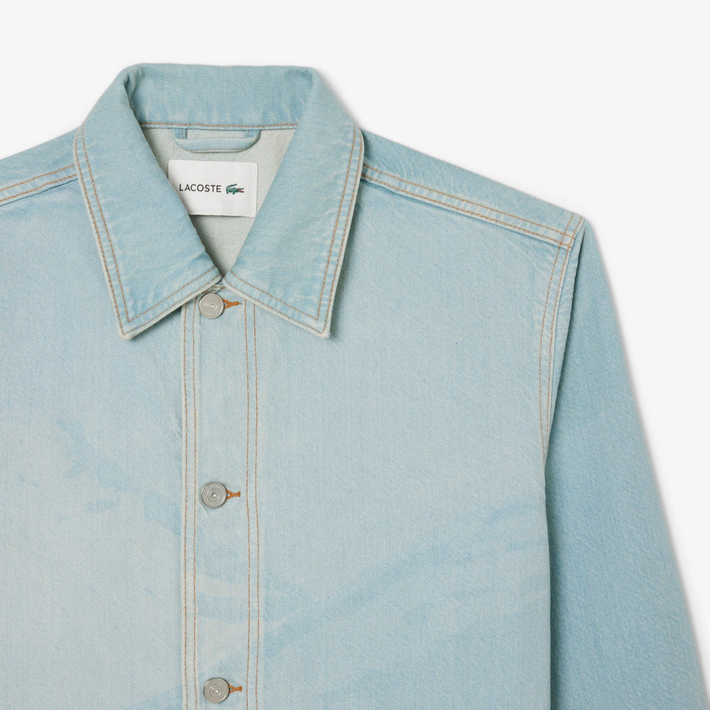 Lacoste Landscape Motif Denim Overshirt - view 2