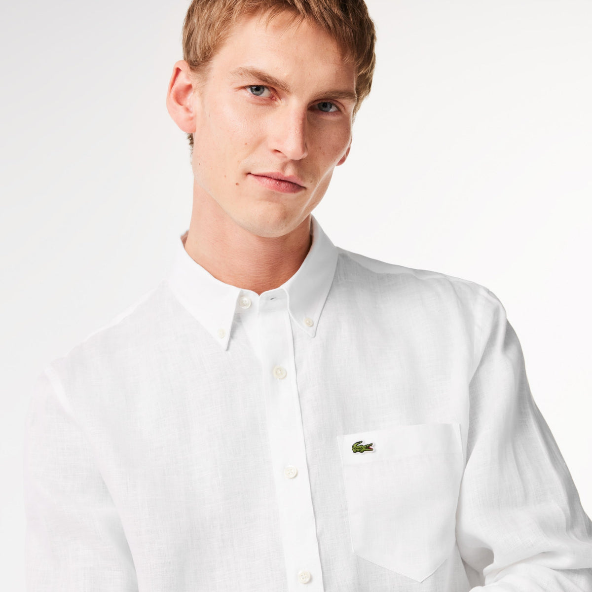 Lacoste Regular Fit Linen Shirt - view 3