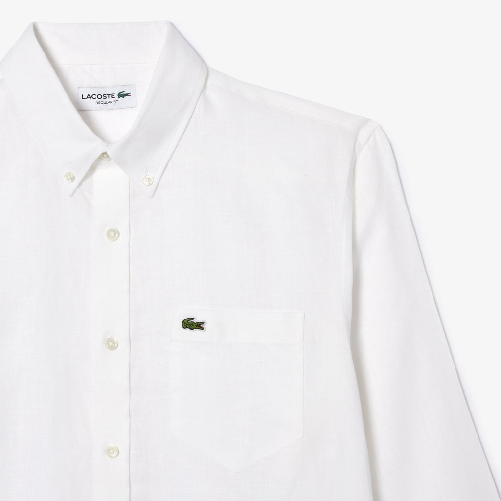 Lacoste Regular Fit Linen Shirt - view 6