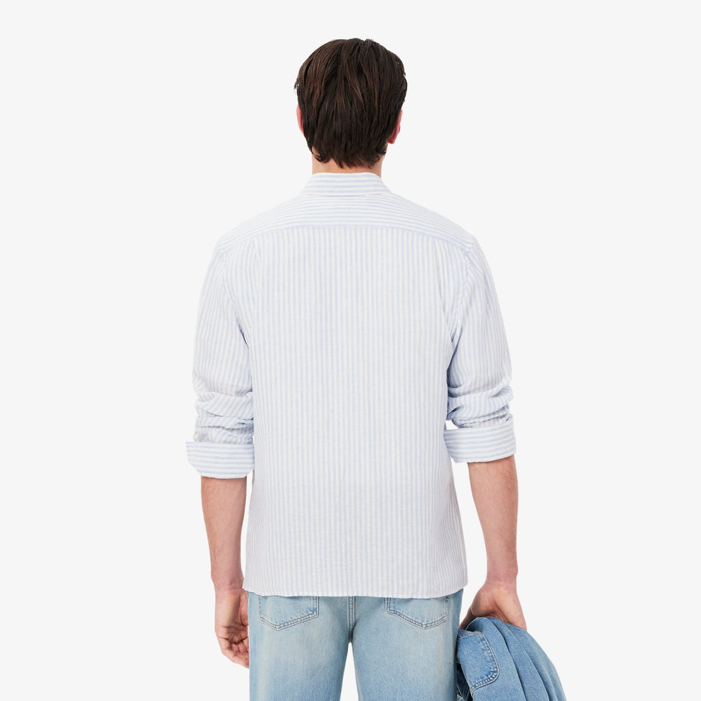 Lacoste Regular Fit Striped Linen Shirt - view 4