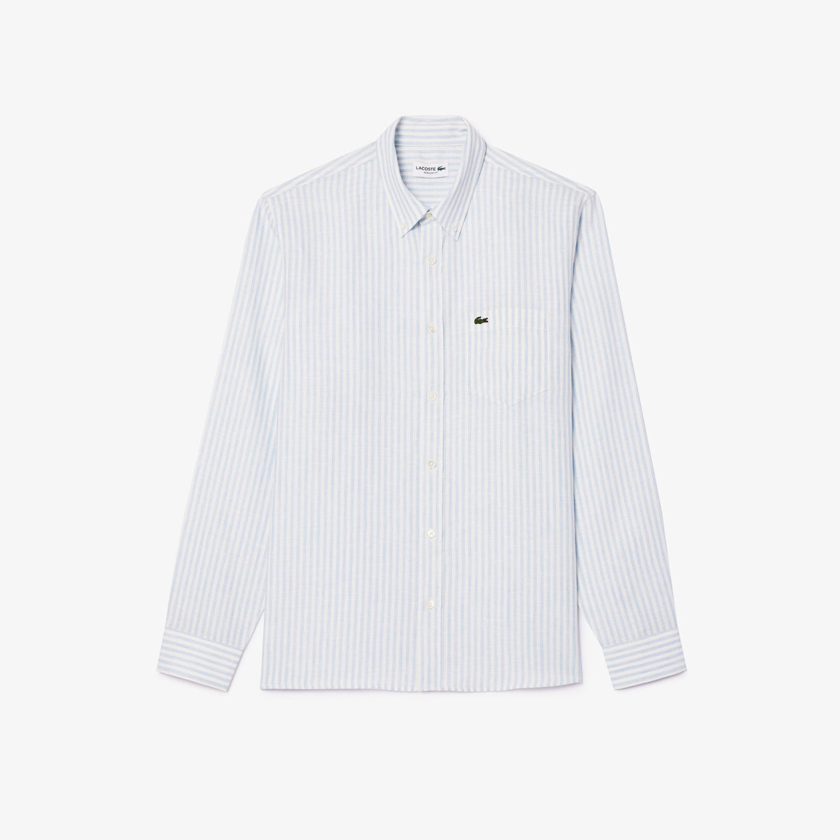 Lacoste Regular Fit Striped Linen Shirt - view 5