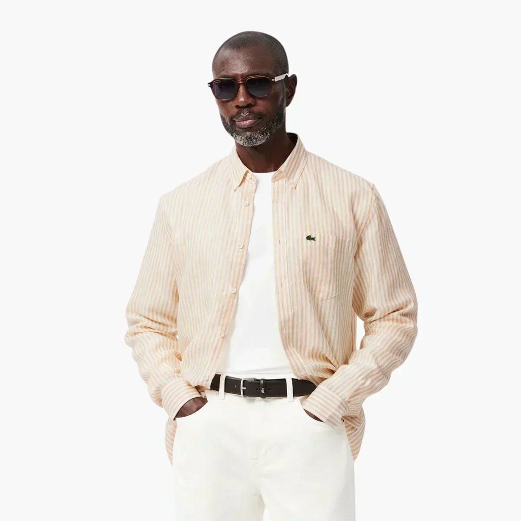 Regular Fit Striped Linen Shirt