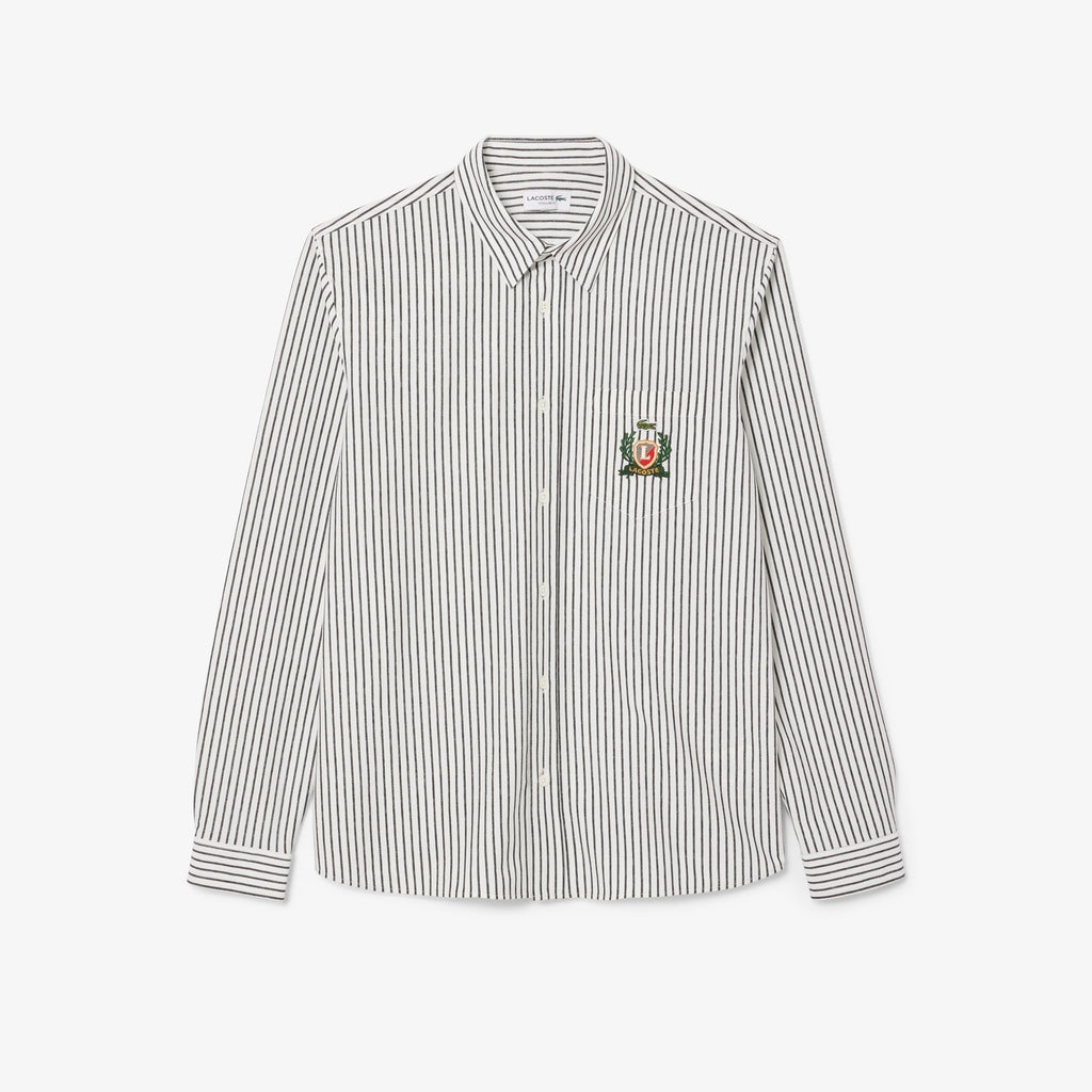 Lacoste Regular Fit Striped Cotton Shirt