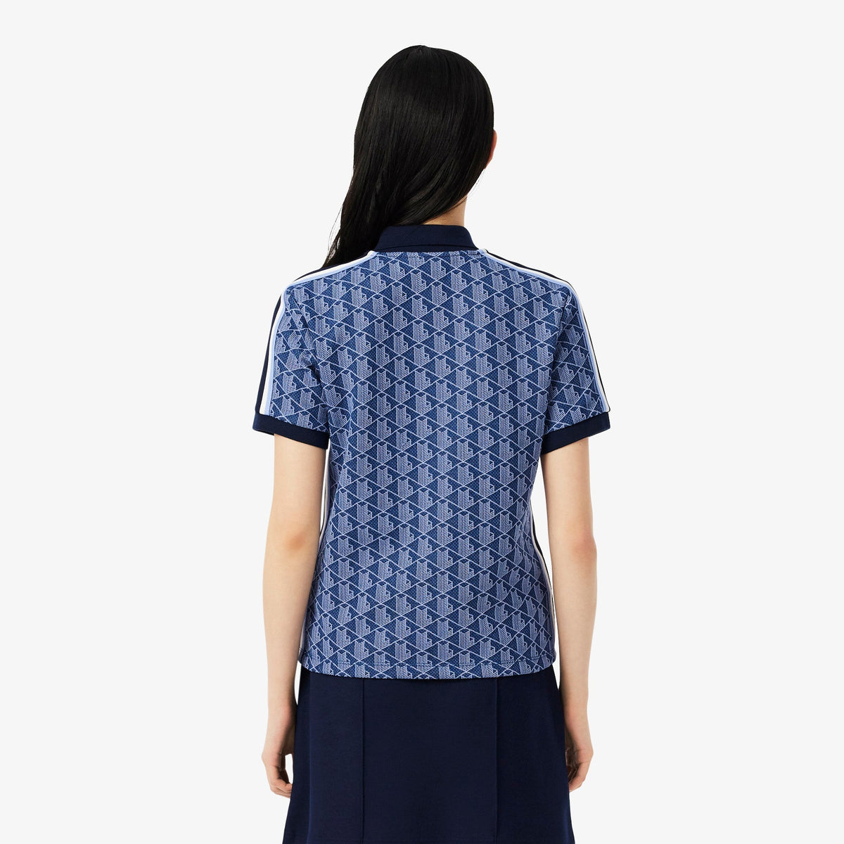Lacoste Slim Fit Monogram Jacquard Polo Shirt - view 4