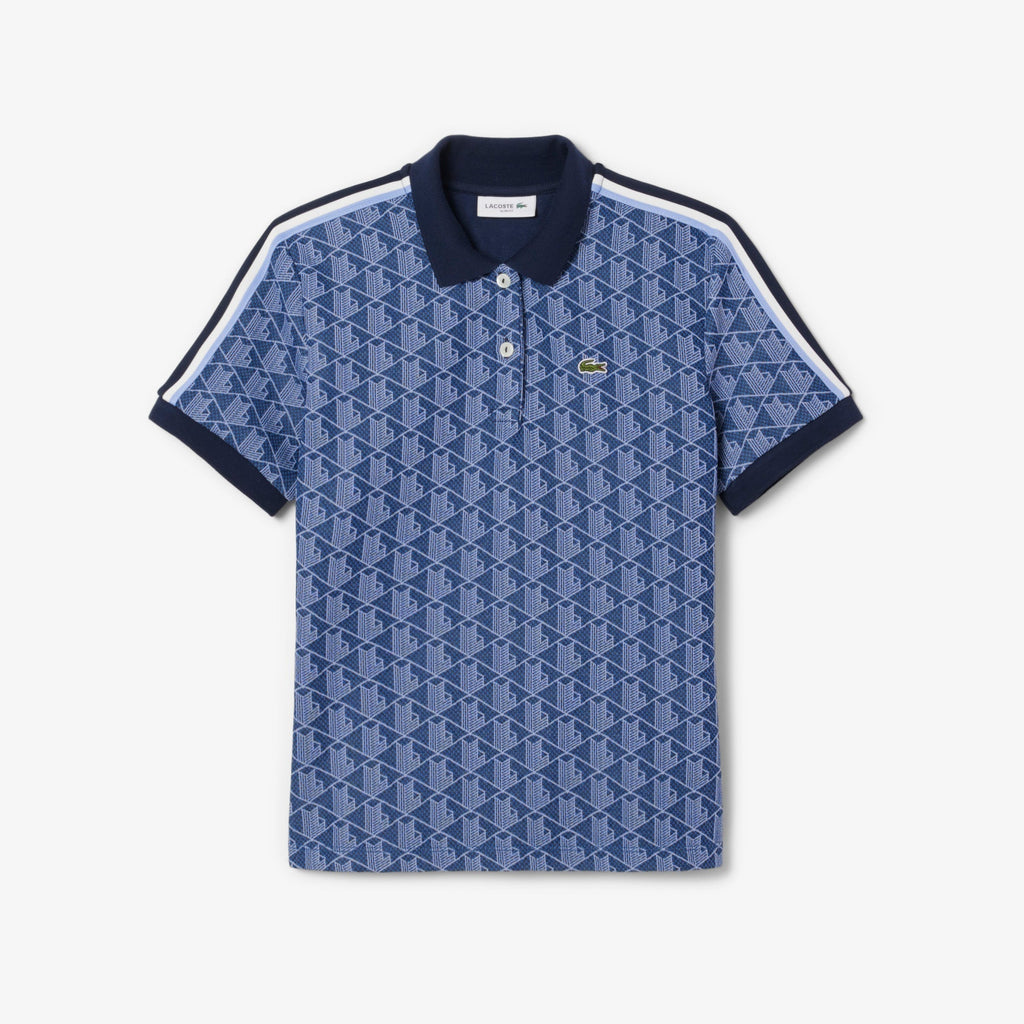 Lacoste Slim Fit Monogram Jacquard Polo Shirt - view 5
