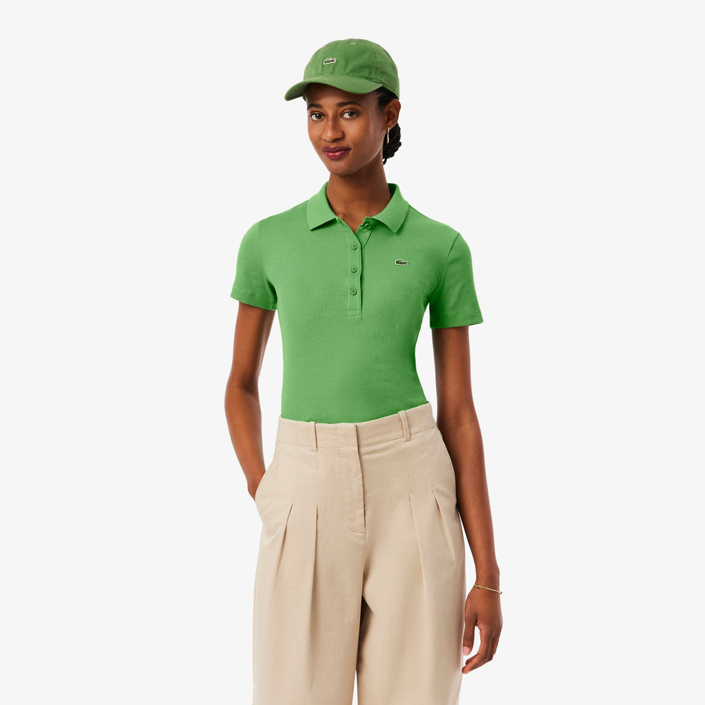 Lacoste Slim Fit L.12.D Ribbed Cotton Polo Shirt