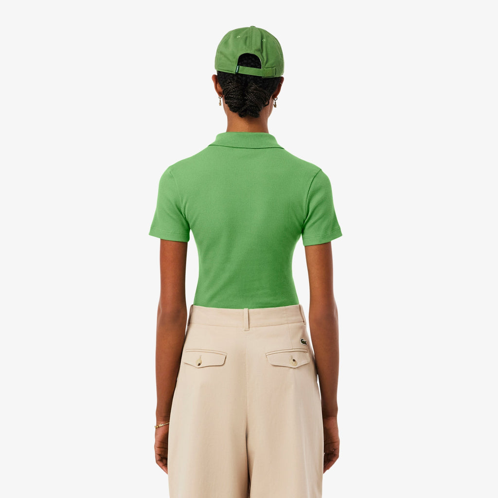 Lacoste Slim Fit L.12.D Ribbed Cotton Polo Shirt - view 4