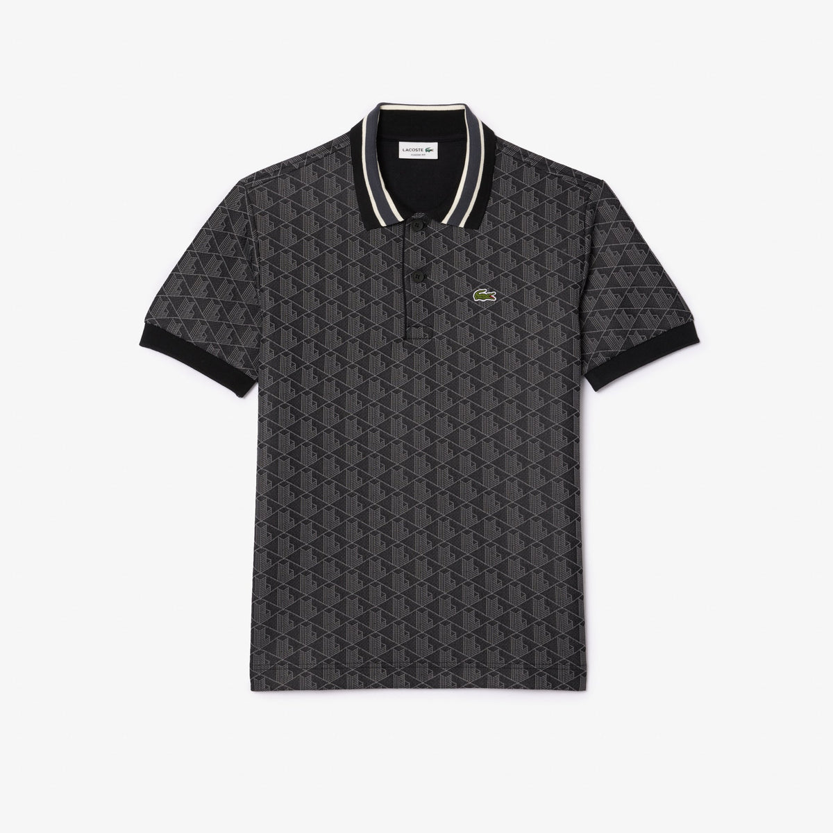 Lacoste Classic Fit Monogram Jacquard Polo Shirt