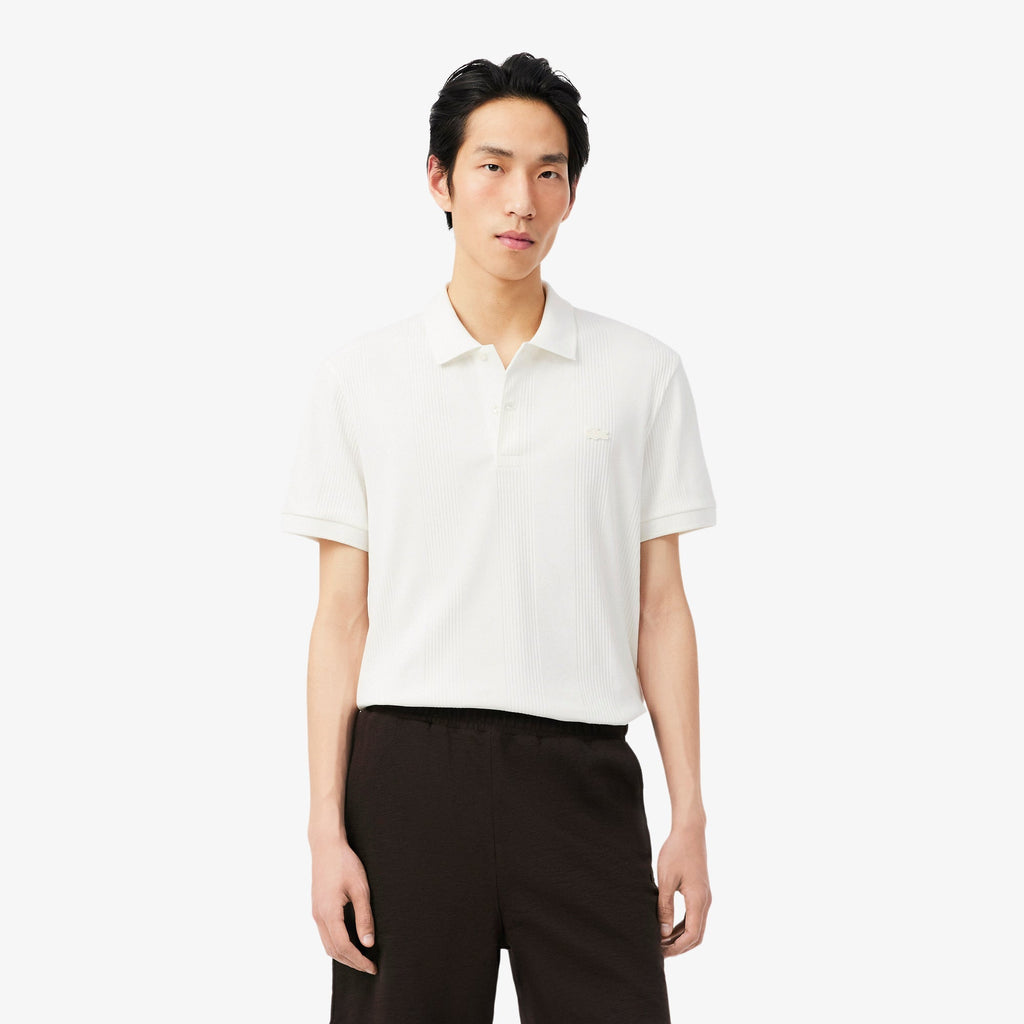 Lacoste Classic Fit Ribbed Knit Polo Shirt