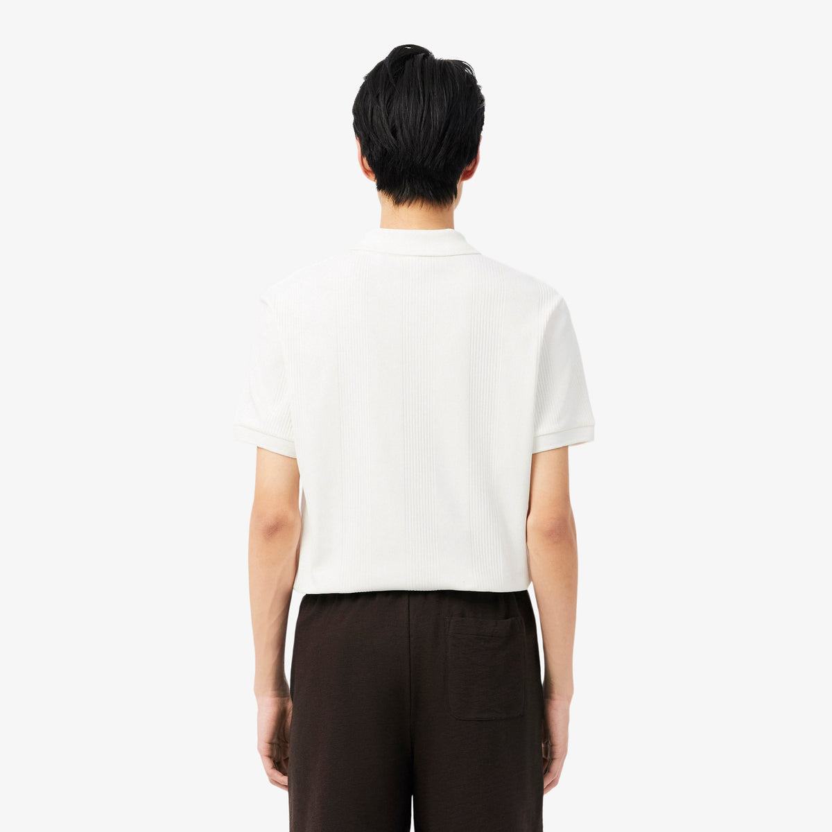 Lacoste Classic Fit Ribbed Knit Polo Shirt - view 4