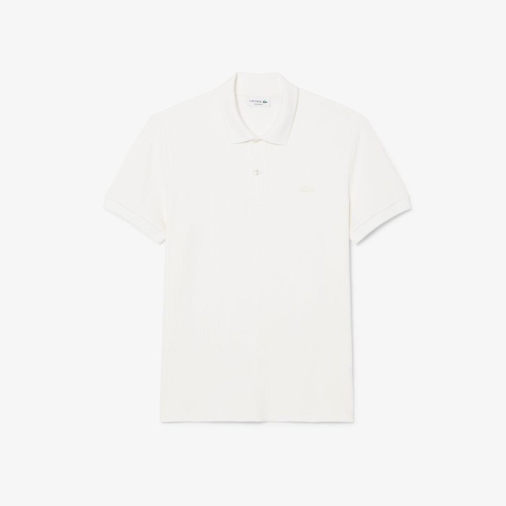 Lacoste Classic Fit Ribbed Knit Polo Shirt - view 5