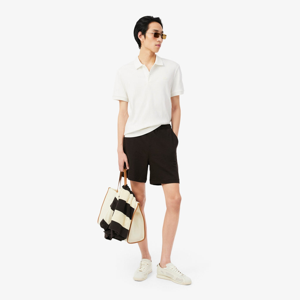 Lacoste Classic Fit Ribbed Knit Polo Shirt - view 2