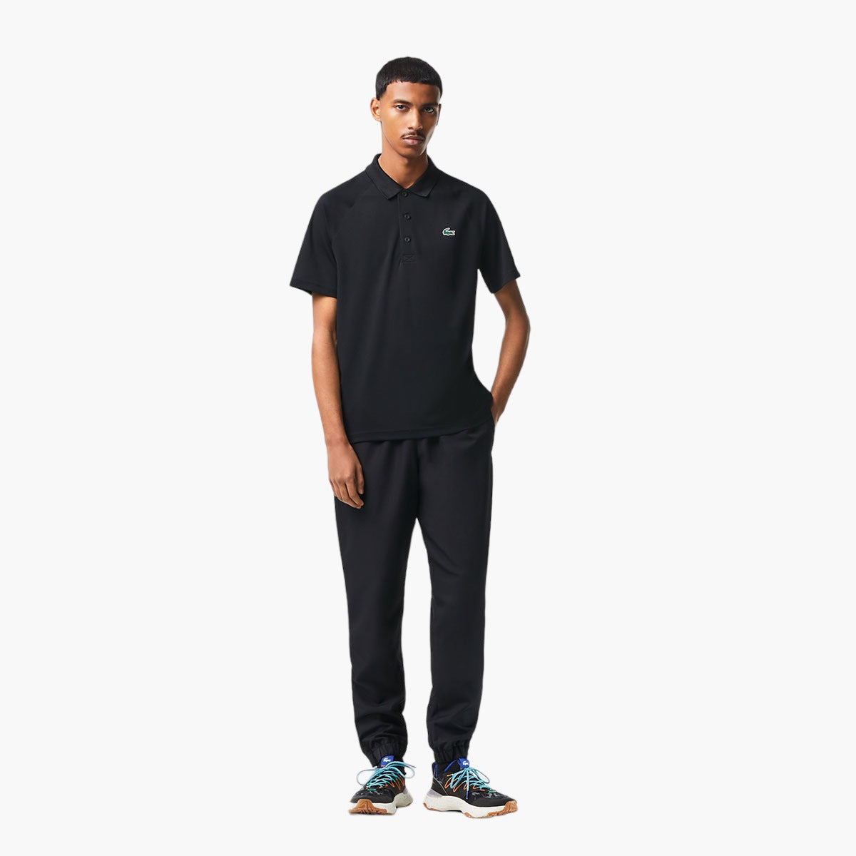 Sport Breathable Run-Resistant Interlock Polo Shirt