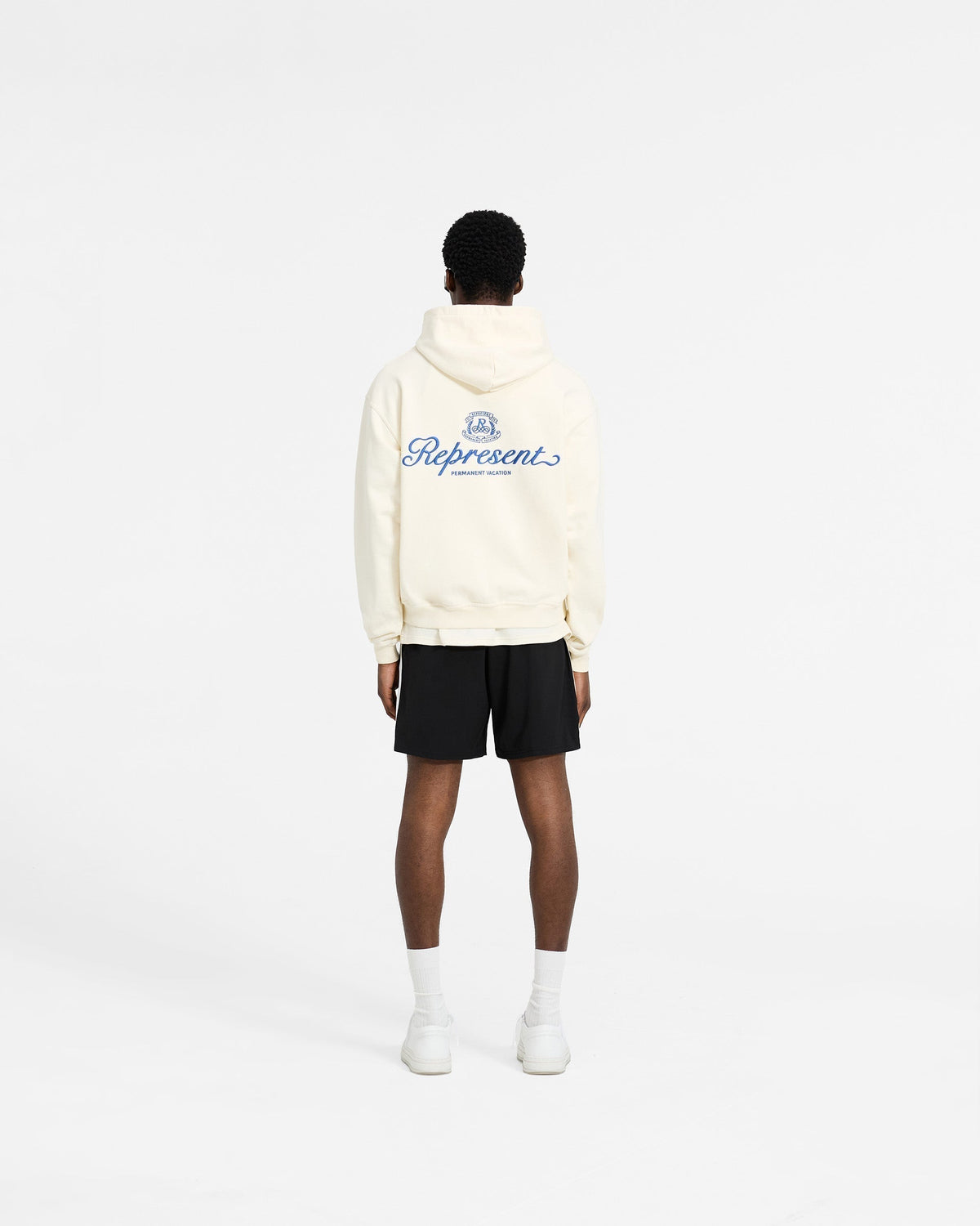 Permanent Vacation Zip Up Hoodie - Antique White