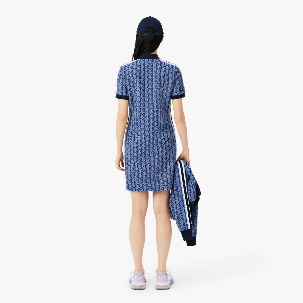 Lacoste Slim Fit Monogram Jacquard Polo Dress - view 3