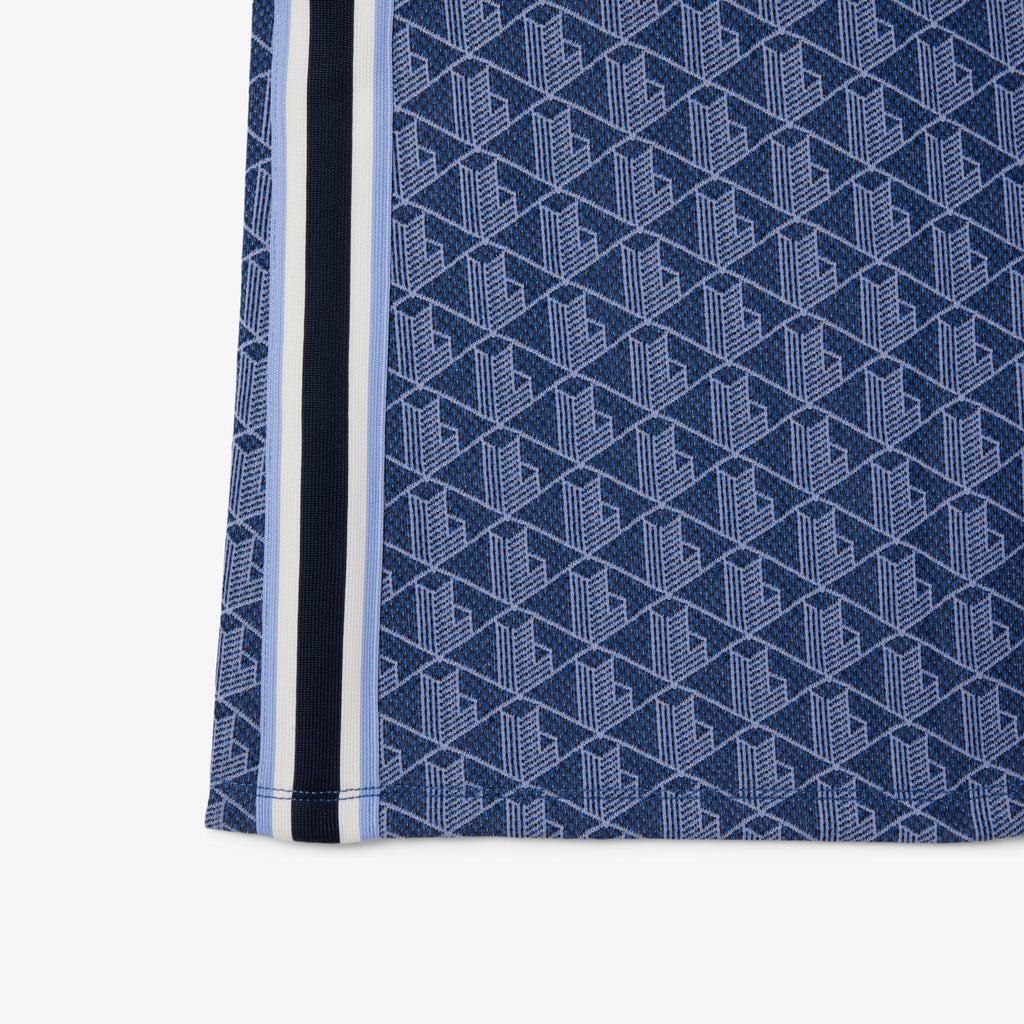 Lacoste Slim Fit Monogram Jacquard Polo Dress - view 6