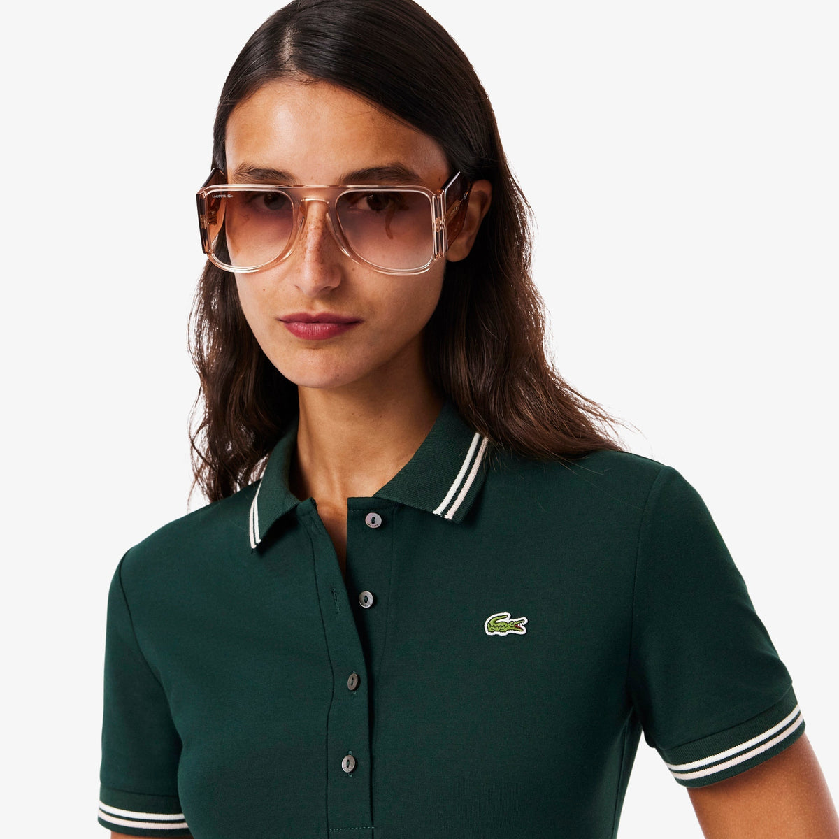 Lacoste Stretch Polo Collar Skater Dress - view 3