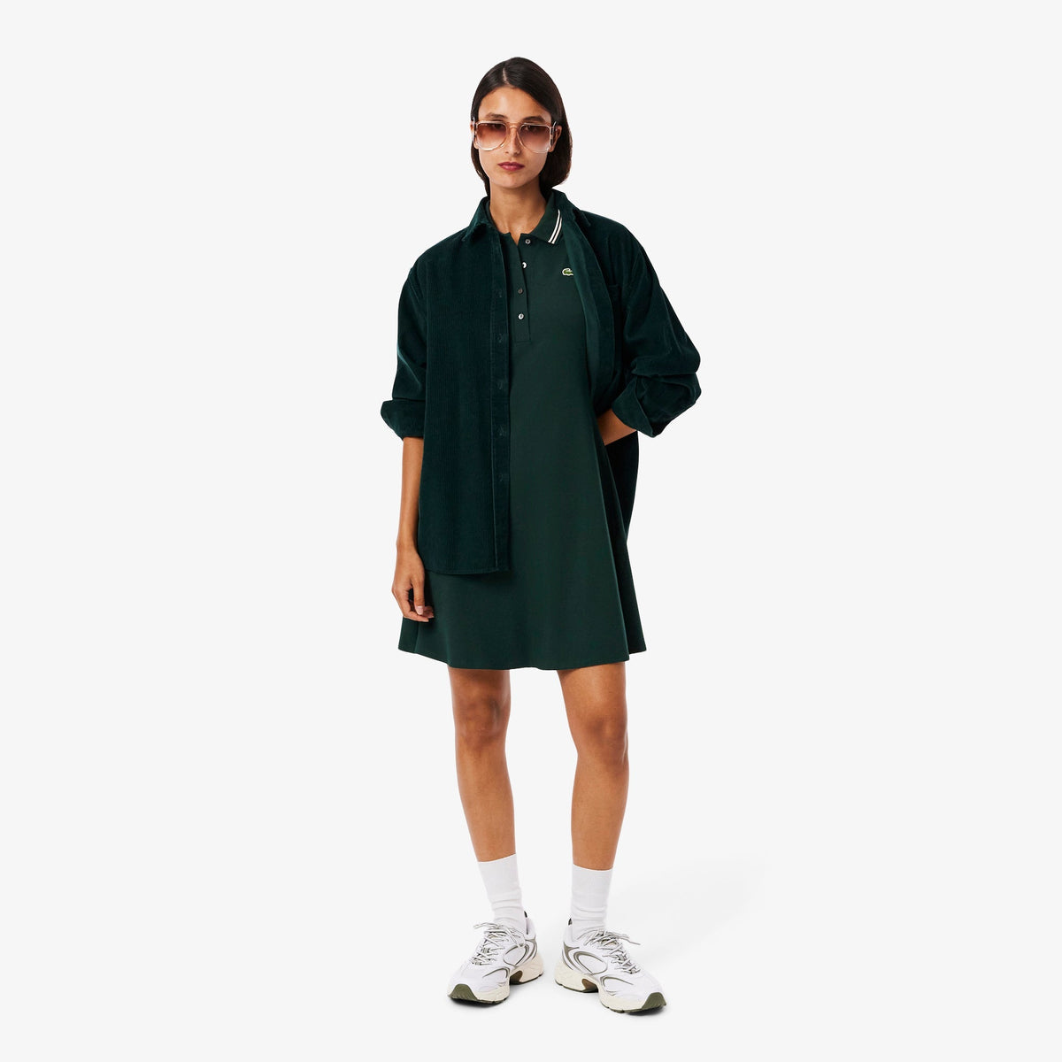 Lacoste Stretch Polo Collar Skater Dress
